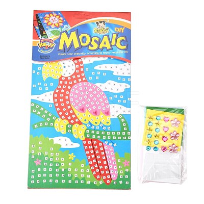 DIY EVA Mosaic Sticker Papers with Diamond DIY-P031-A04-1