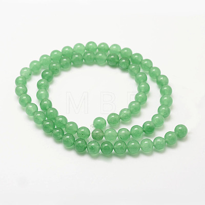Natural White Jade Beads Strands G-G735-42-6mm-1-1