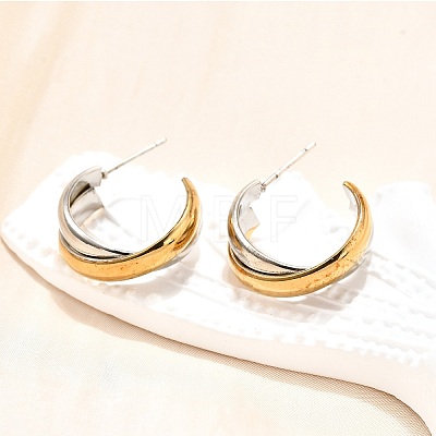 304 Stainless Steel Stud Earrings X-EJEW-O066-03M-1