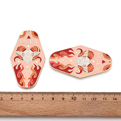 Rack Plating Alloy and Enamel Big Pendants ENAM-T021-29G-1