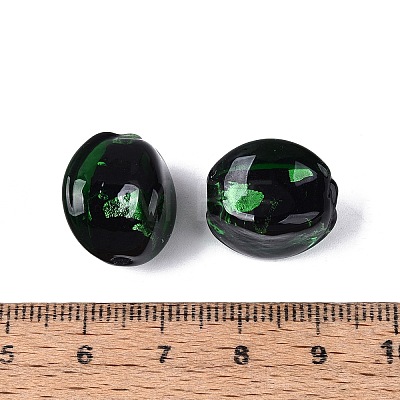 Handmade Silver Foil Glass Beads FOIL-N034-01D-1