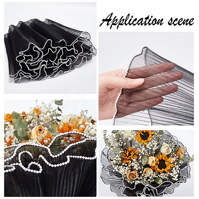 Polyester Flower Bouquet Wrapping Mesh Paper ORIB-WH0005-08B-1