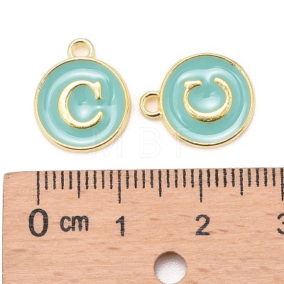 Golden Plated Alloy Enamel Charms ENAM-S118-05C-1