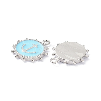 Eco-Friendly Stainless Steel Enamel Pendants STAS-C031-02P-03-1