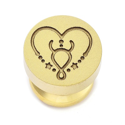 Constellation Golden Tone Wax Seal Brass Stamp Heads STAM-P002-02G-03-1