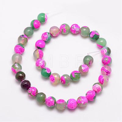 Natural Fire Crackle Agate Bead Strands G-K166-06F-10mm-04-1