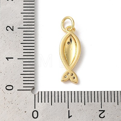 Rack Plating Brass Clear Cubic Zirconia Pendants KK-Z056-33G-04-1