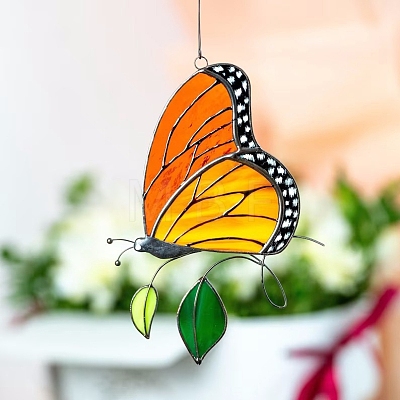 2 Butterfly Glass Suncatcher PW-WGB3DB4-01-1