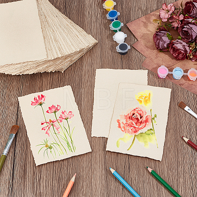 50Pcs Wood Pulp Watercolor Paper DIY-WH0671-347B-1