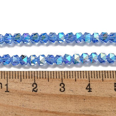 Electroplate Glass Beads Strands GLAA-Q105-02-06-1