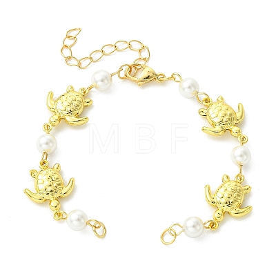 Ocean Sea Animals 304 Stainless Steel Link Chain Bracelet Making AJEW-JB01627-01-1