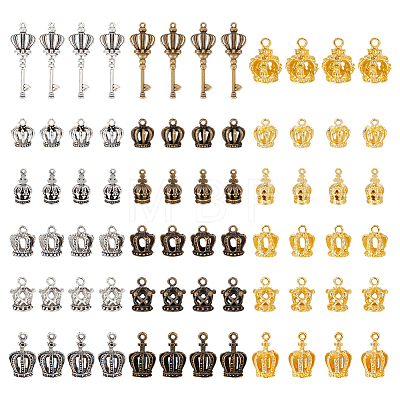 72Pcs 18 Styles Tibetan Style Alloy Pendants FIND-PH0061-87-1