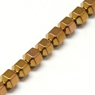 Electroplate Non-magnetic Synthetic Hematite Beads Strands G-I095-02-1