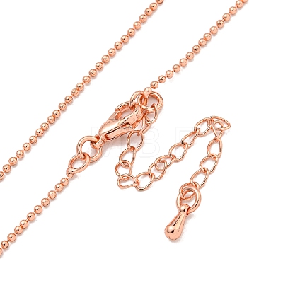 Brass Ball Chain Necklaces for Women NJEW-G084-13RG-1