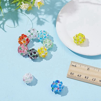 10Pcs 10 Colors Handmade Lampwork Beads LAMP-AR0001-43-1