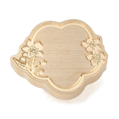 Geometric Flower Frame Brass Stamp Heads AJEW-H149-01G-05-1