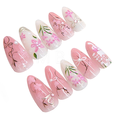 1Set Plastic Full Cover Press On False Nails MRMJ-CP0001-68-1