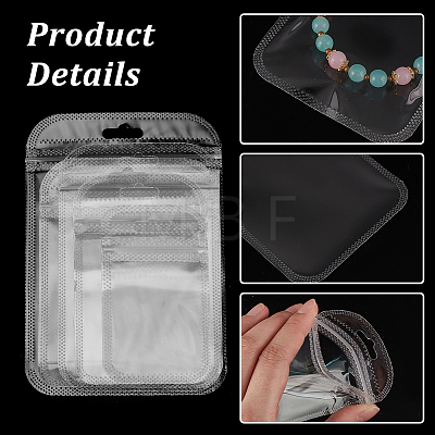  250Pcs 5 Styles Transparent Plastic Zip Lock Bags OPP-NB0001-03-1