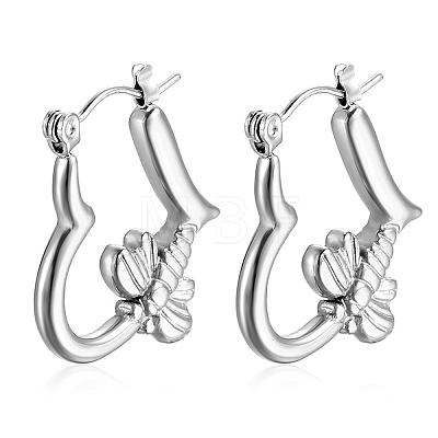 Non-Tarnish 304 Stainless Steel Hoop Earrings PW-WG38004-12-1