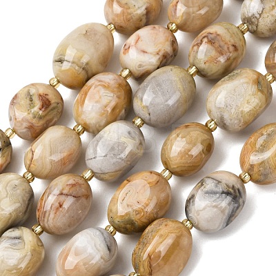 Natural Crazy Agate Beads Strands G-G453-D03-01-1
