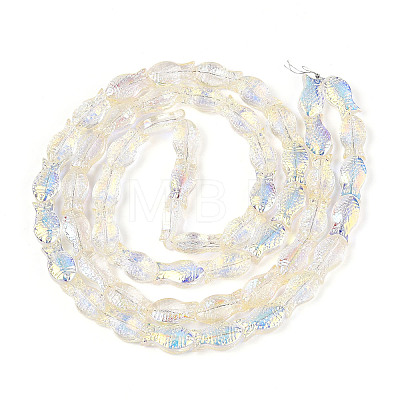 Transparency Electroplate Glass Beads Strands GLAA-T023-40A-08-1