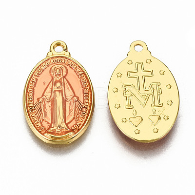 Brass Enamel Pendants KK-S345-179E-1