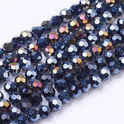 Electroplate Glass Beads Strands LS-EGLA-J042-4mm-AB01-1
