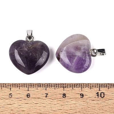 Natural Banded Amethyst Pendants G-N362-05P-04-1