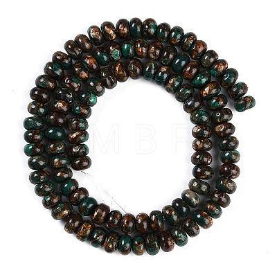 Assembled Natural Malachite & Bronzite Beads Strands G-A230-C02-02-1
