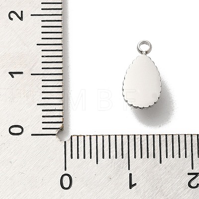 304 Stainless Steel Pave Natural Blue Lace Agate Teardrop Charms STAS-B074-04P-02-1