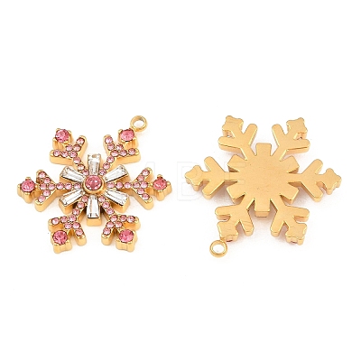 304 Stainless Steel Rhinestone Pendants RB-CBADC81-14G-04-1