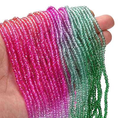 Transparent Painted Glass Beads Strands DGLA-A034-T2mm-A03-1