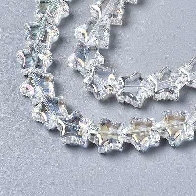 Electroplate Glass Beads Strands EGLA-N008-008-A01-1