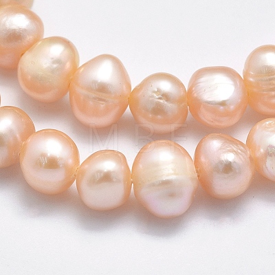 Natural Cultured Freshwater Pearl Beads Strands PEAR-F007-48-01-1
