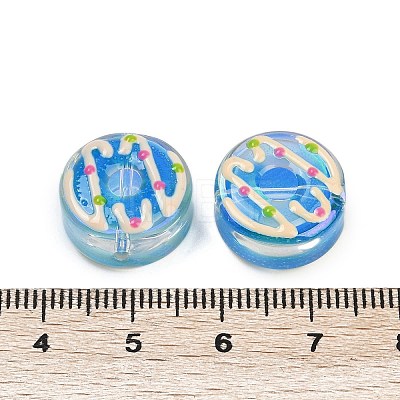 UV Plating Handmade Lampwork Beads LAMP-R004-03C-1