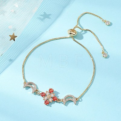 Adjustable Brass Slider Link Bracelets BJEW-JB13037-1