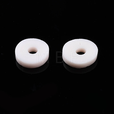 Flat Round Eco-Friendly Handmade Polymer Clay Beads CLAY-R067-8.0mm-27-1