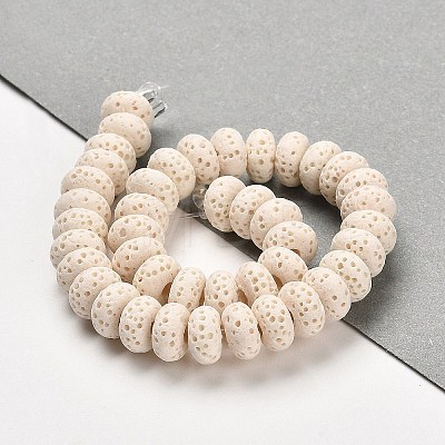 Natural Lava Rock Dyed Beads Strands G-L586-B02-14-1