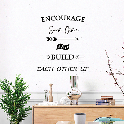 Rectangle with Word PVC Wall Stickers DIY-WH0228-187-1