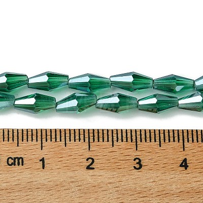 Transparent Electroplate Glass Beads Strands GLAA-K064-05A-PL01-1