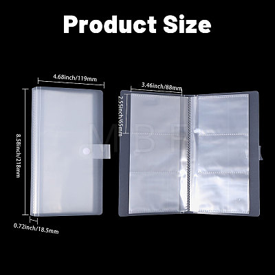 3 Inch 3 Grids Transparent PP Plastic Photocard Storage Albums AJEW-WH0419-72A-1