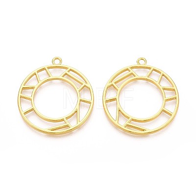 Alloy Open Back Bezel Pendants PALLOY-WH0068-02G-1