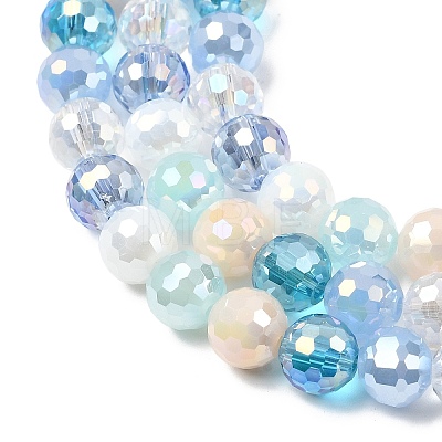 Electroplate Glass Beads Strands EGLA-D300-06-8mm-22-1