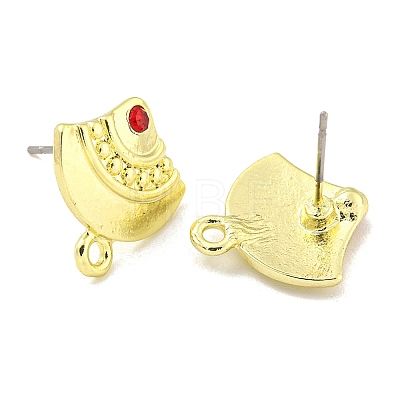 Rack Plating Alloy Stud Earring Finding FIND-C053-05G-02-1