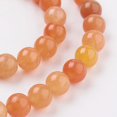 Natural Red Aventurine Beads Strands GSR6mmC023-1