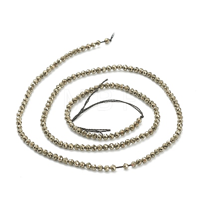 Natural Pyrite Beads Strands G-J002-19-1