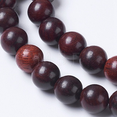 Imitation Burmese Rosewood Beads Strands WOOD-J001-03-10mm-1-1