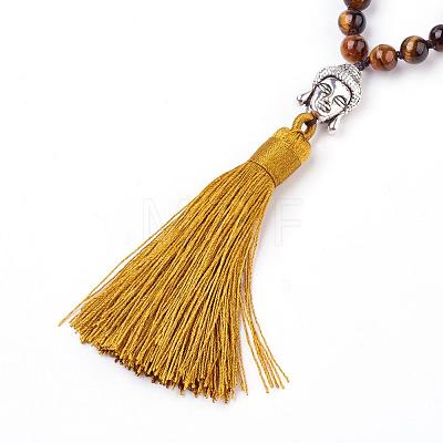 Tassel Pendant Necklaces NJEW-P191-A01-1