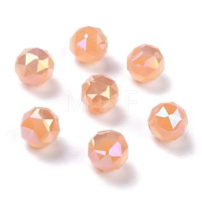 Electroplate Opaque Glass Beads EGLA-B003-02A-07-1