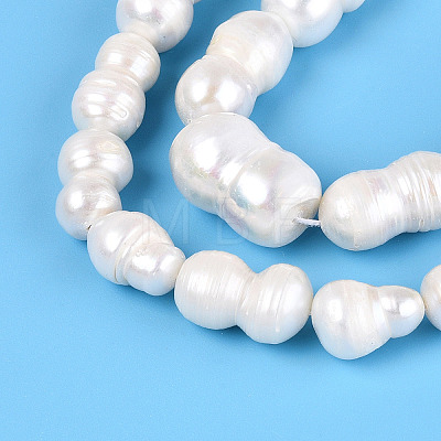 Natural Baroque Keshi Pearl Beads Strands PEAR-S020-O02-1